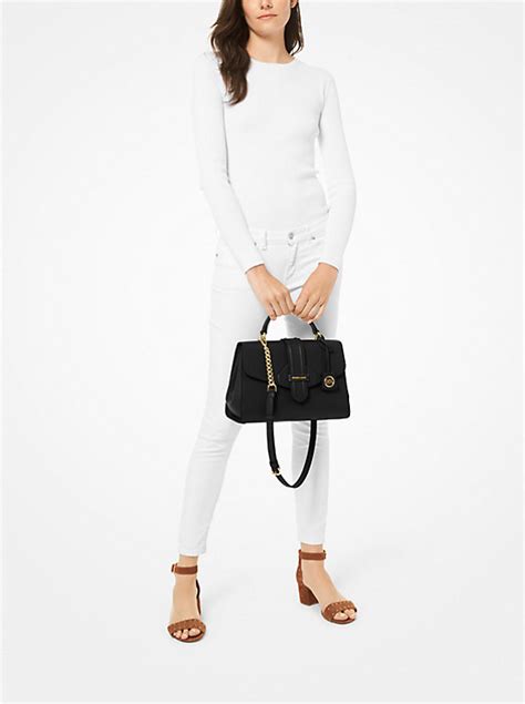 michael michael kors bleecker medium crossgrain leather satchel|Bleecker Medium Crossgrain Leather Satchel .